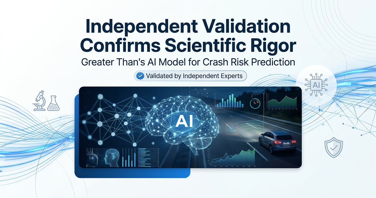 Independent Validation Confirms Scientific Rigor of Greater Than's AI Model for Crash Risk Prediction